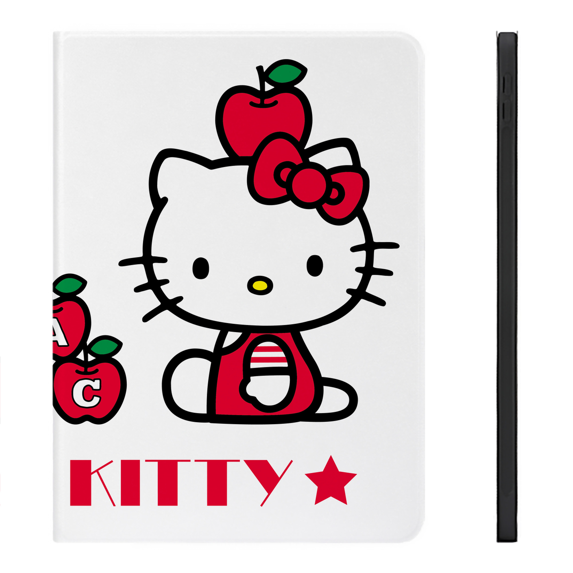 （画像用） Hello Kitty ハローキティ IPadケース ペンホルダー付き ブックスタイルデザイン